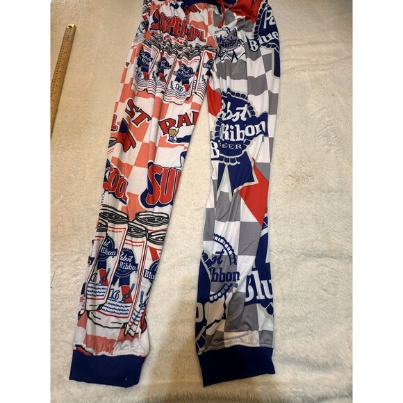 Pabst Blue Ribbon Other - Mens Pajama Pants Lounge Pabst Blue Ribbon Size Small Sleep Jogger Beer Can PBR